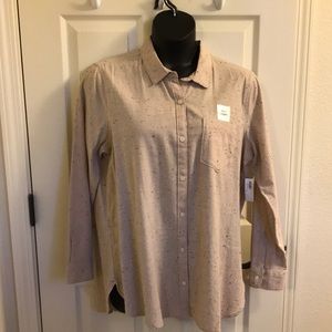 Tunic length long sleeve shirt